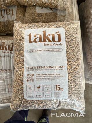 Pellets de pino en bolsa